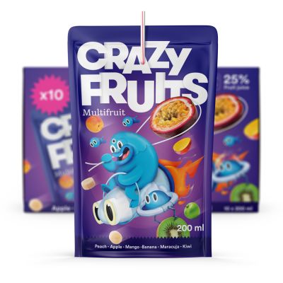 Crazy Fruits Multifruit, 200 ml x10