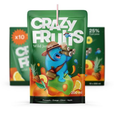 Crazy Fruits Wild Jungle, 200 ml x10